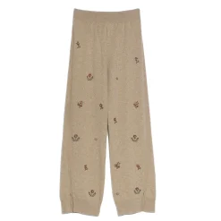 Women Barrie Iconic embroidered trousers in cashmere