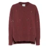 Women Barrie Iconic oversized jumper in cashmere with floral embroidery