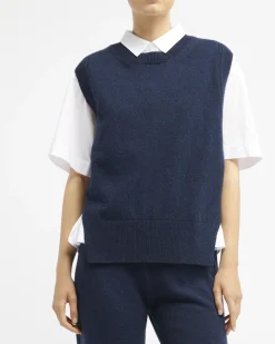 Women Barrie Iconic sleeveless cashmere jumper
