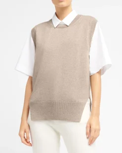 Women Barrie Iconic sleeveless cashmere jumper