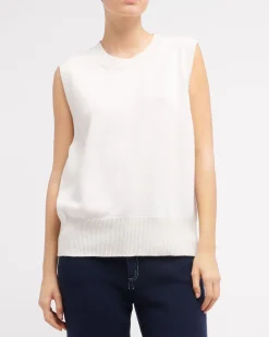 Women Barrie Iconic sleeveless cashmere jumper