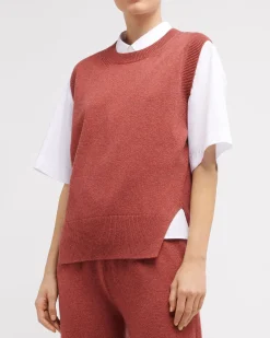 Women Barrie Iconic sleeveless cashmere jumper