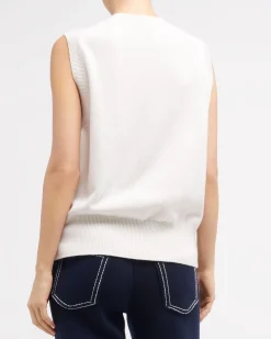 Women Barrie Iconic sleeveless cashmere jumper
