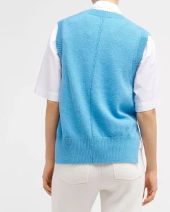 Women Barrie Iconic sleeveless cashmere jumper