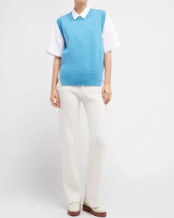 Women Barrie Iconic sleeveless cashmere jumper