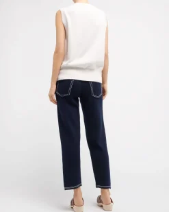 Women Barrie Iconic sleeveless cashmere jumper