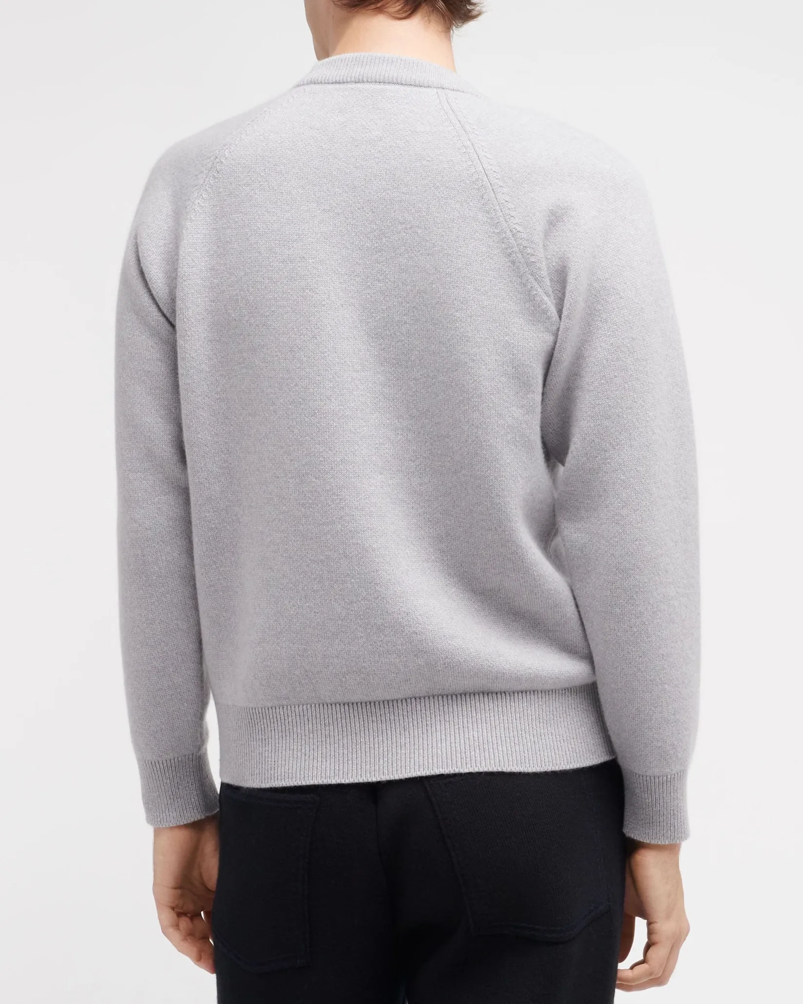 Barrie Jumper with a flower motif in cashmere and cotton