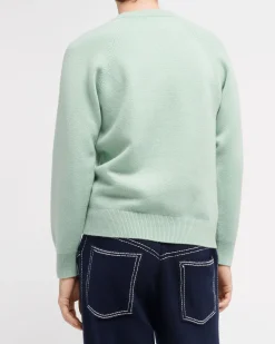 Barrie Jumper with a flower motif in cashmere and cotton