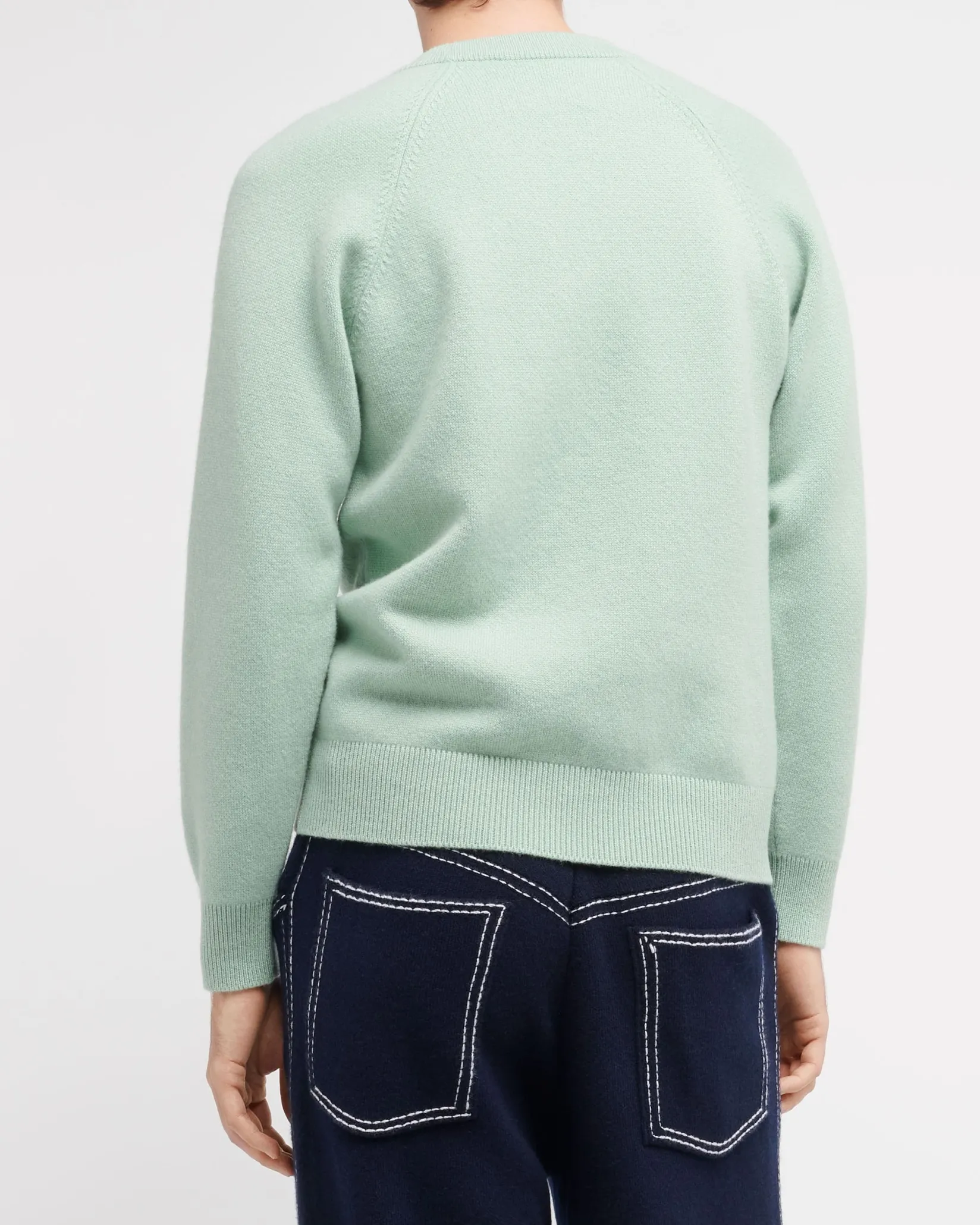 Barrie Jumper with a flower motif in cashmere and cotton