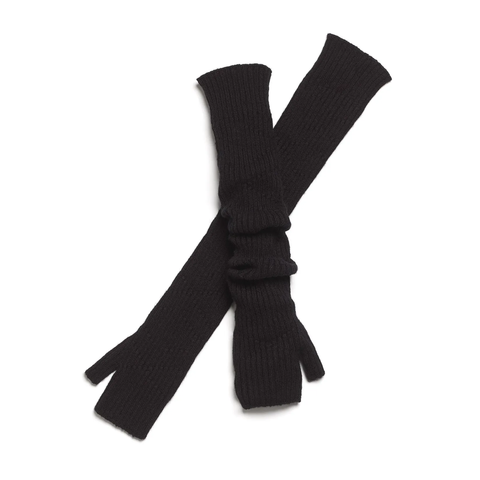 Women Barrie Long cashmere fingerless gloves