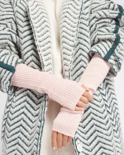 Women Barrie Long cashmere fingerless gloves