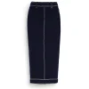 Women Barrie Long Denim skirt in cashmere and cotton