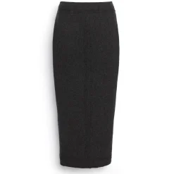 Women Barrie Long Denim skirt in cashmere and cotton