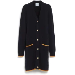 Women Barrie Long V-neck cardigan in lightweight cashmere