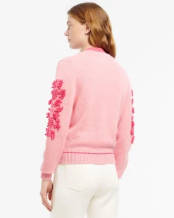 Women Barrie Mottled cashmere B logo V-neck cardigan