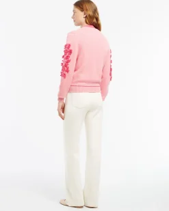 Women Barrie Mottled cashmere B logo V-neck cardigan