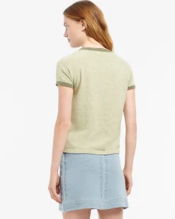 Women Barrie Mottled cashmere top with B logo