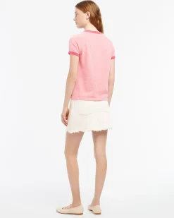 Women Barrie Mottled cashmere top with B logo