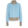 Women Barrie Mottled cashmere zip-up cardigan