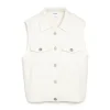 Women Barrie Oversized sleeveless denim jacket in cashmere and cotton