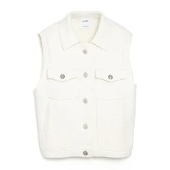 Women Barrie Oversized sleeveless denim jacket in cashmere and cotton
