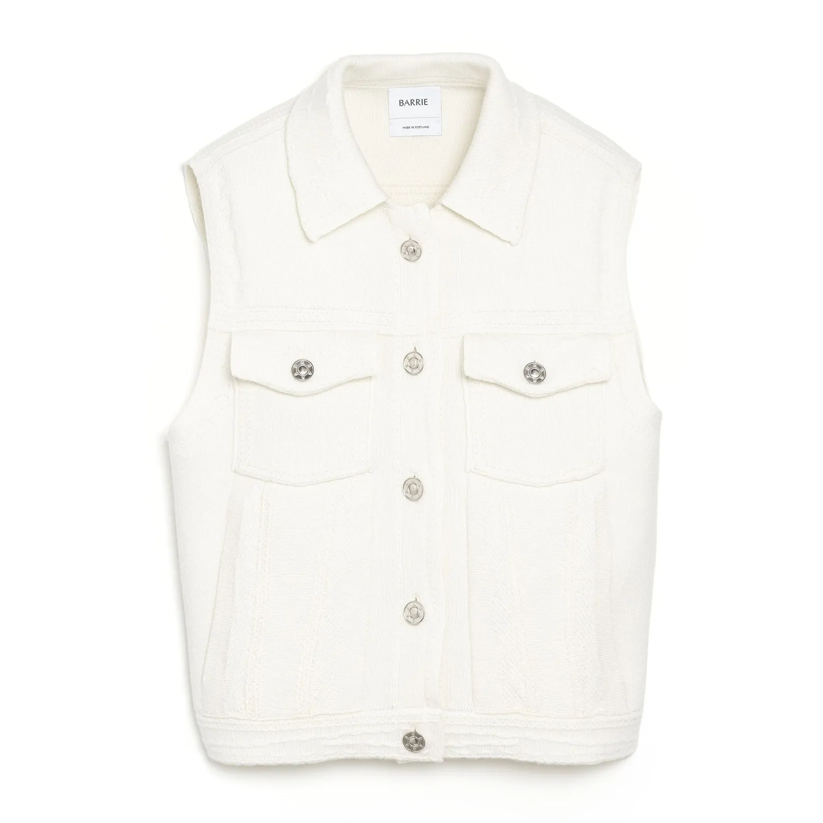 Women Barrie Oversized sleeveless denim jacket in cashmere and cotton