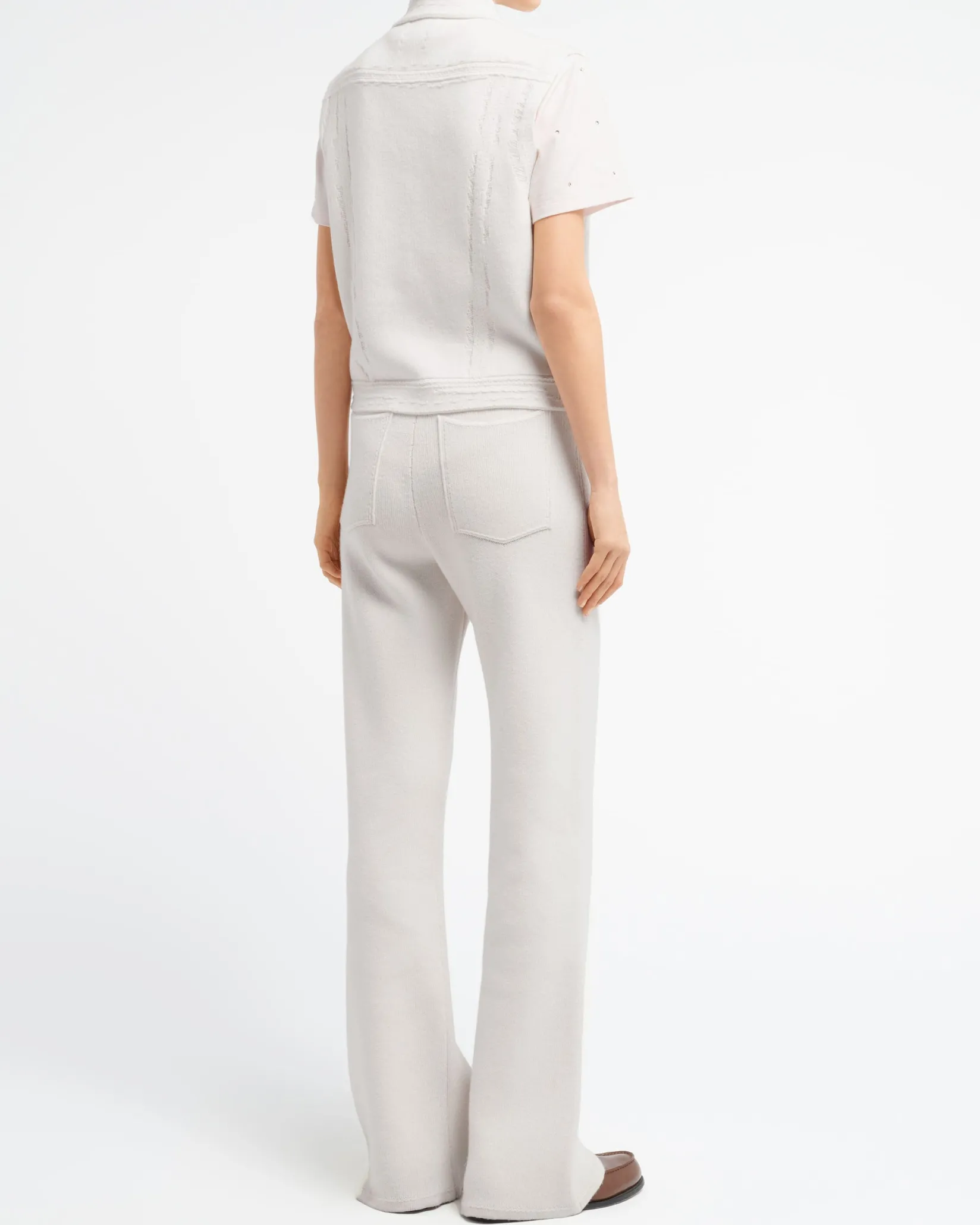 Women Barrie Oversized sleeveless denim jacket in cashmere and cotton