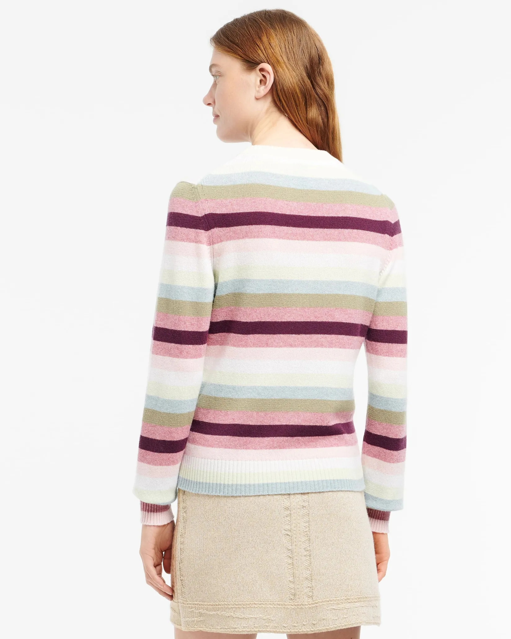 Women Barrie Patchwork Denim skirt in cashmere and cotton