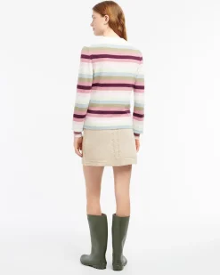 Women Barrie Patchwork Denim skirt in cashmere and cotton