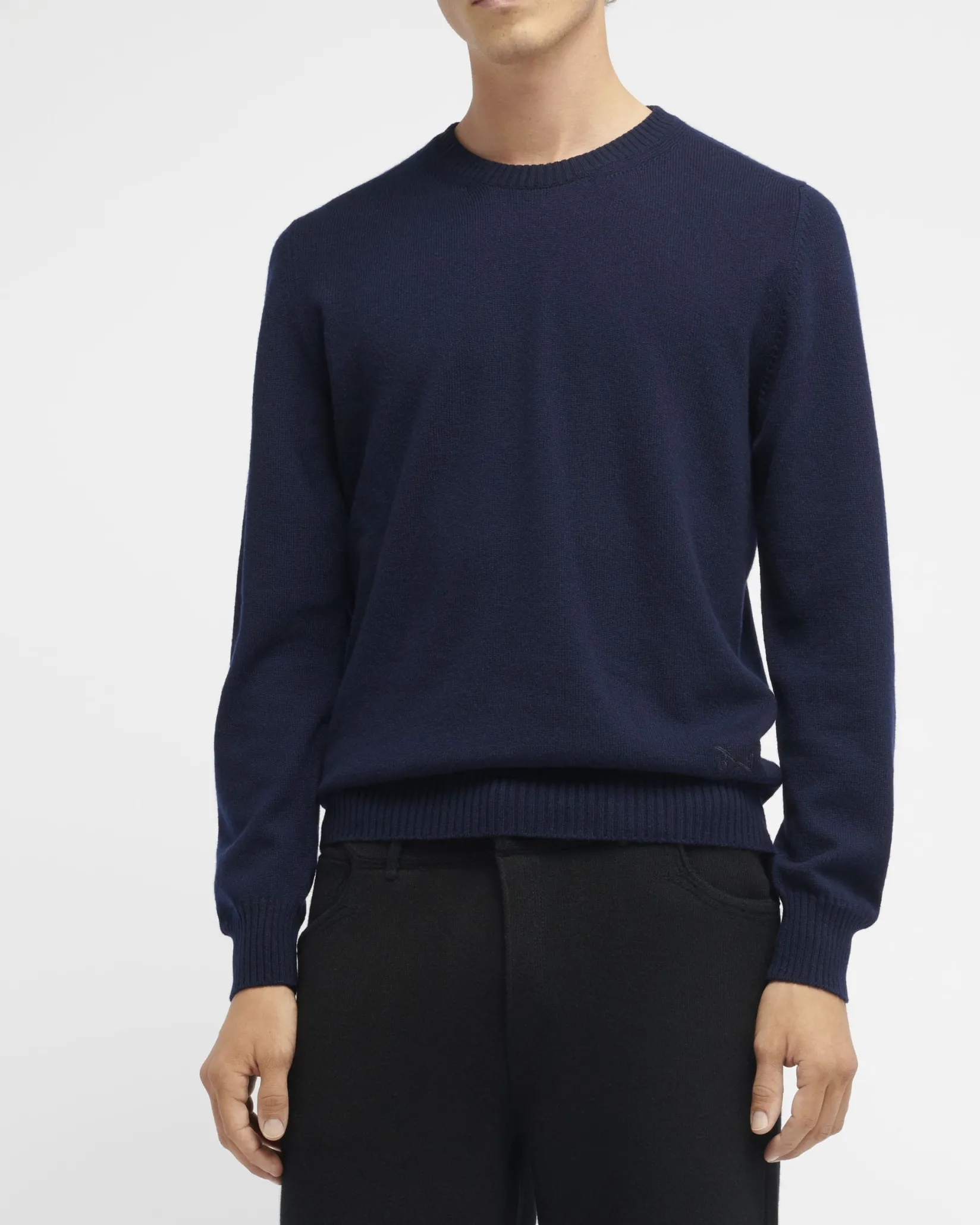 Barrie Round neck cashmere B Label pullover