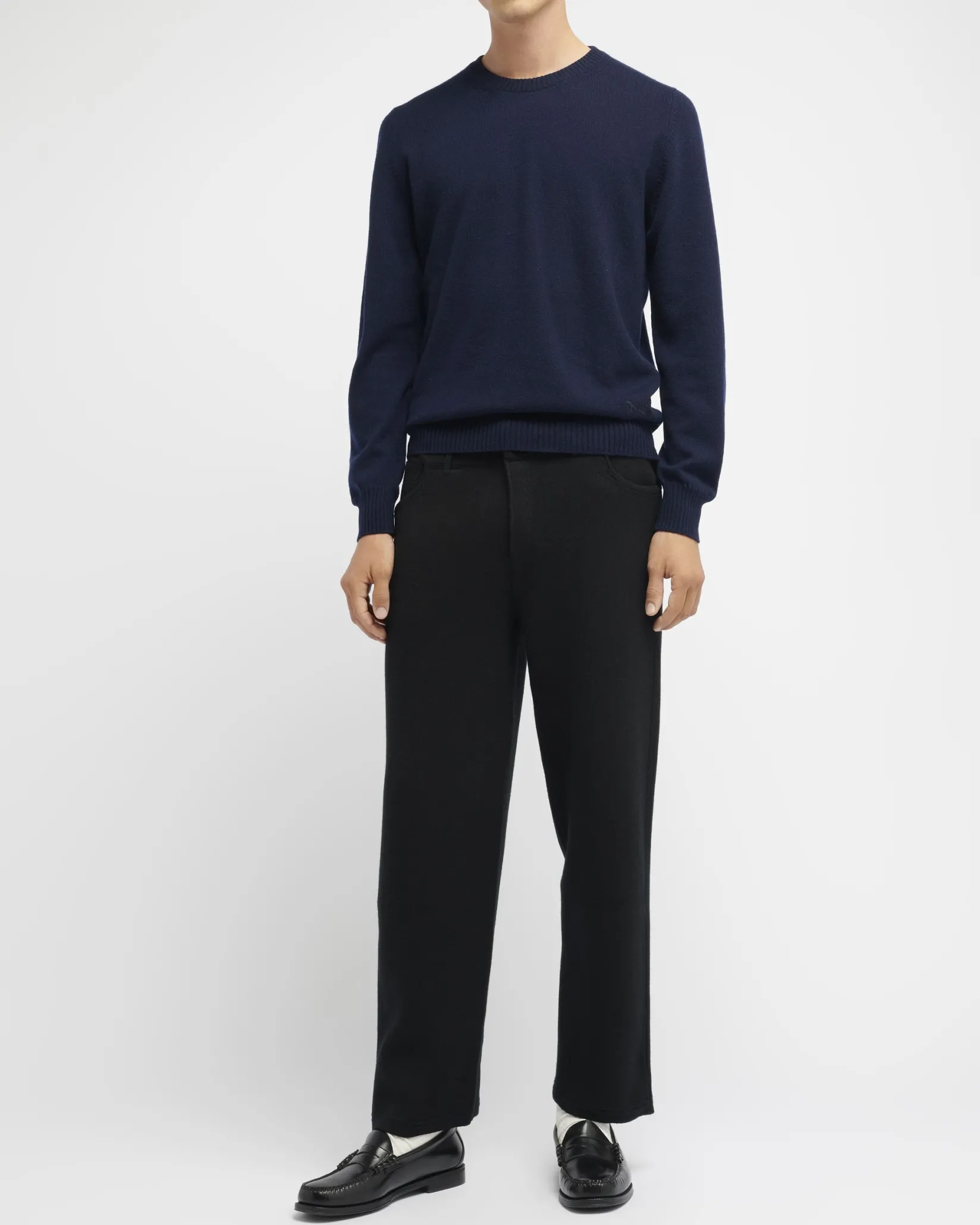Barrie Round neck cashmere B Label pullover