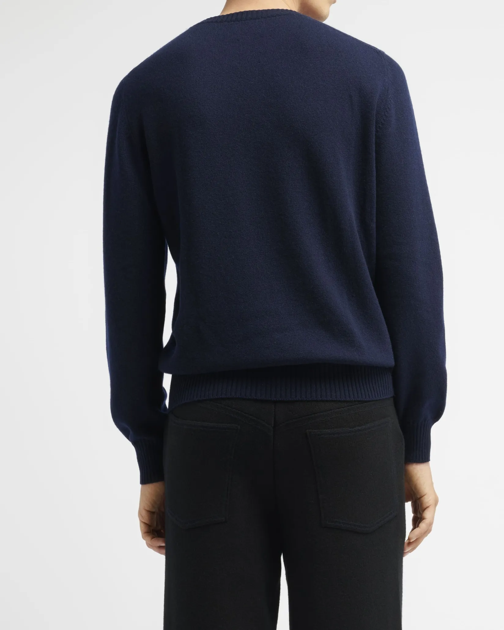 Barrie Round neck cashmere B Label pullover