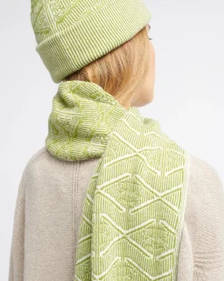 Women Barrie Scarf in cashmere with a monogram motif