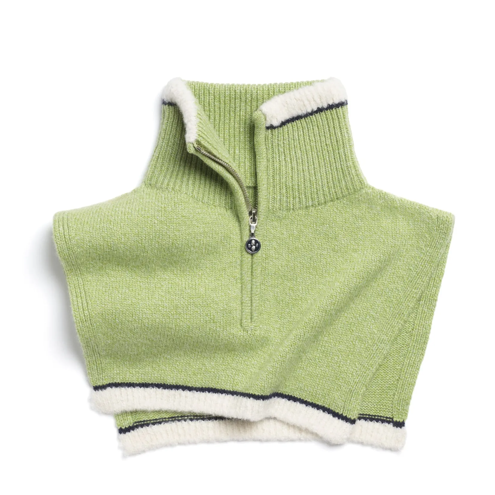 Women Barrie Shearling collar in cashmere and alpaca