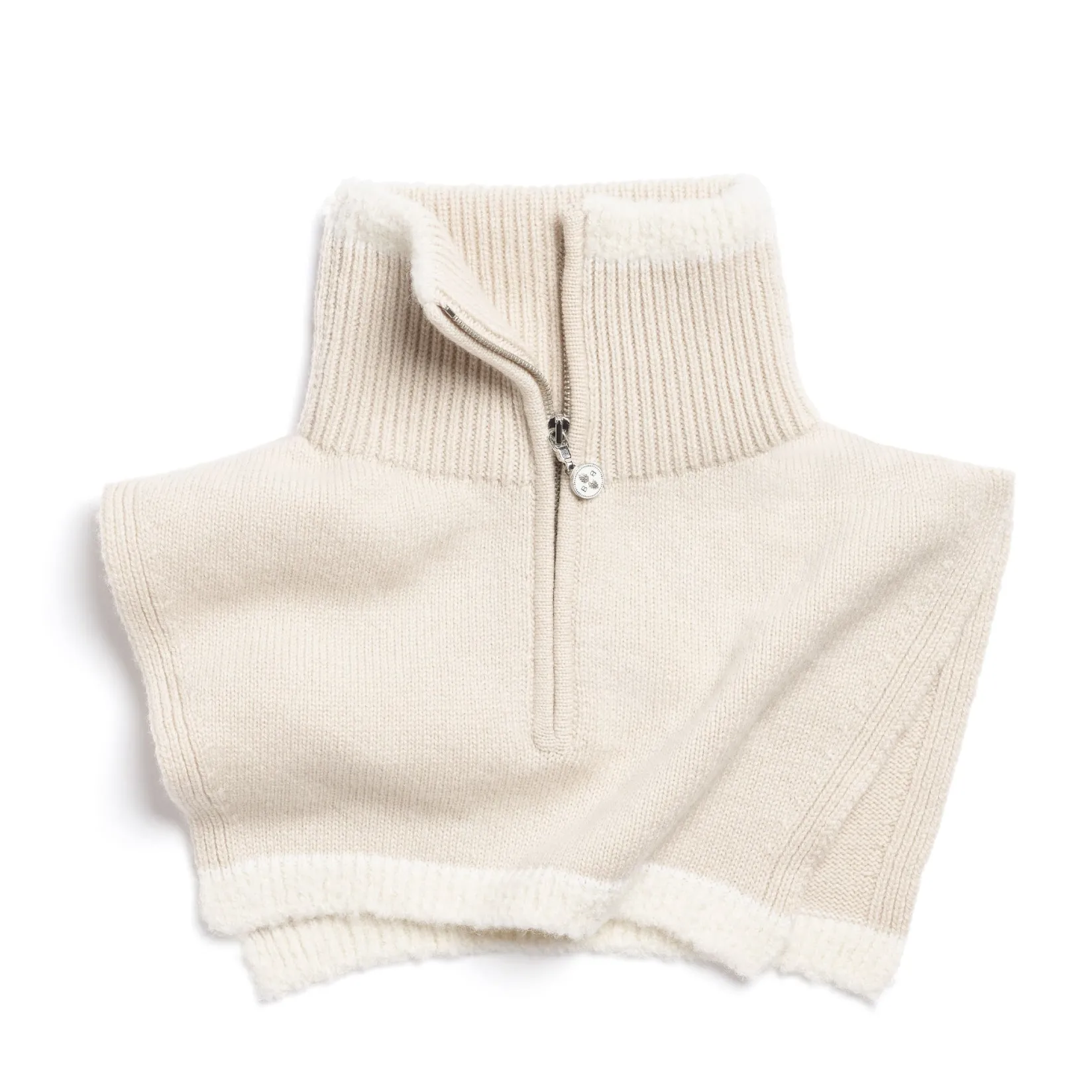 Women Barrie Shearling collar in cashmere and alpaca