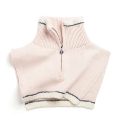 Women Barrie Shearling collar in cashmere and alpaca