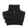 Women Barrie Shearling collar in cashmere and alpaca