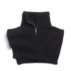 Women Barrie Shearling collar in cashmere and alpaca