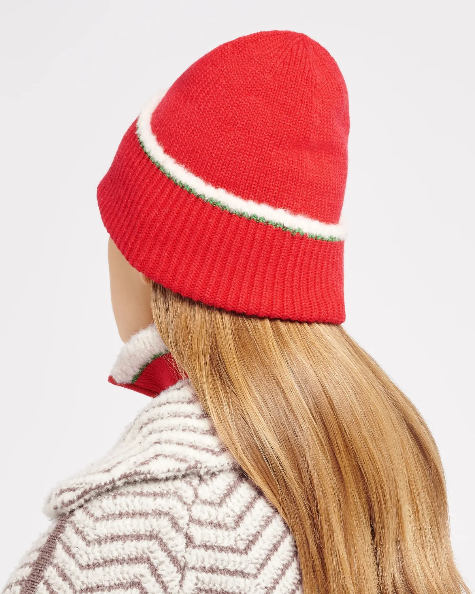 Women Barrie Shearling-effect cashmere beanie