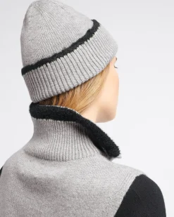 Women Barrie Shearling-effect cashmere beanie