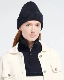 Women Barrie Shearling-effect cashmere beanie