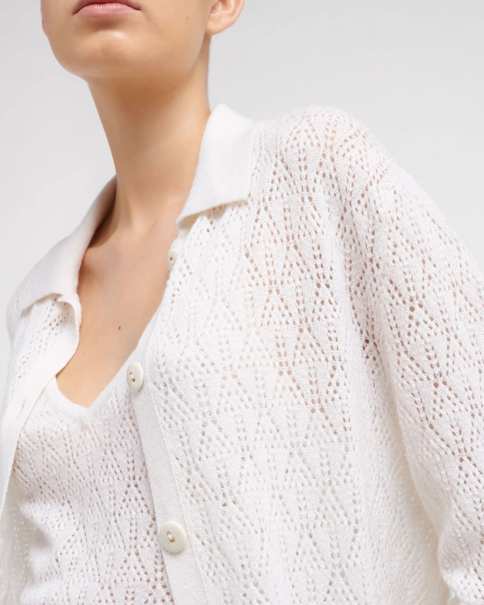 Women Barrie Shirt in cashmere lace