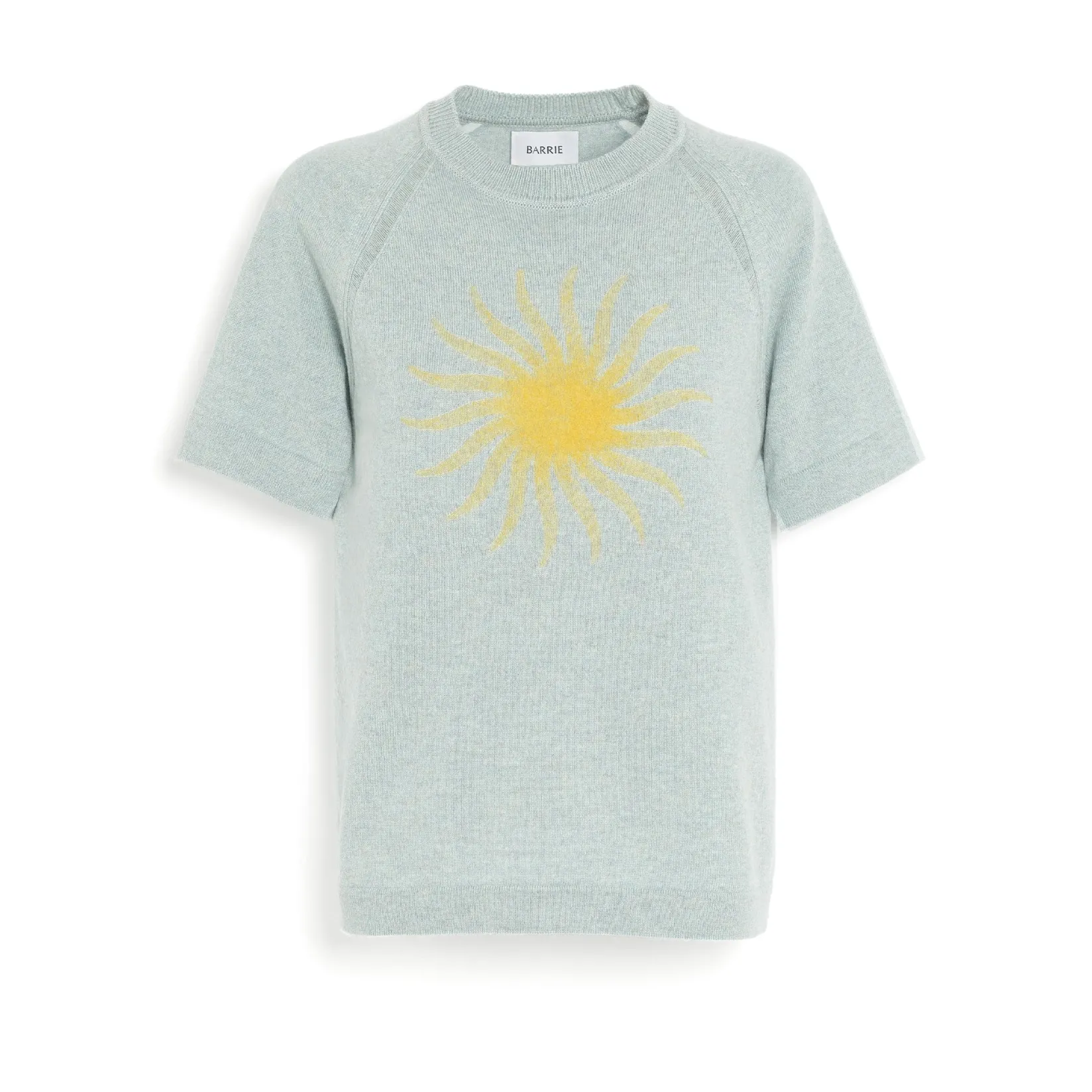 Women Barrie Short-sleeved cashmere top with sunburst motif