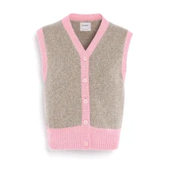 Women Barrie Sleeveless cashmere cardigan