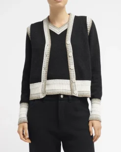 Women Barrie Sleeveless cashmere cardigan