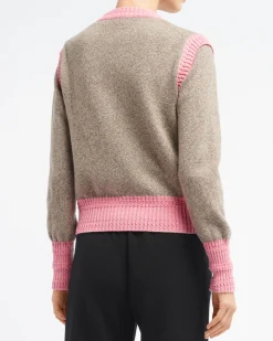 Women Barrie Sleeveless cashmere cardigan