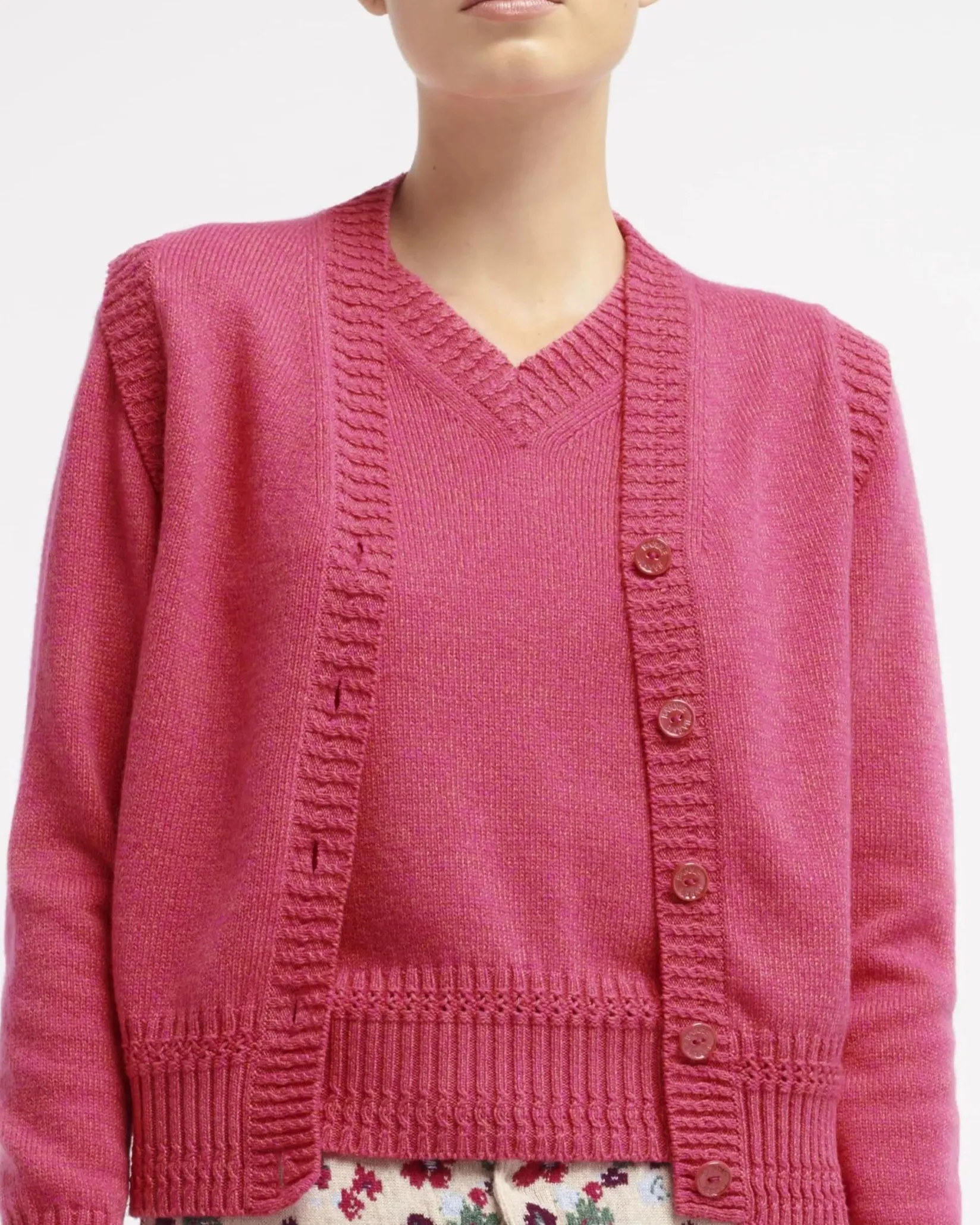 Women Barrie Sleeveless cashmere vest