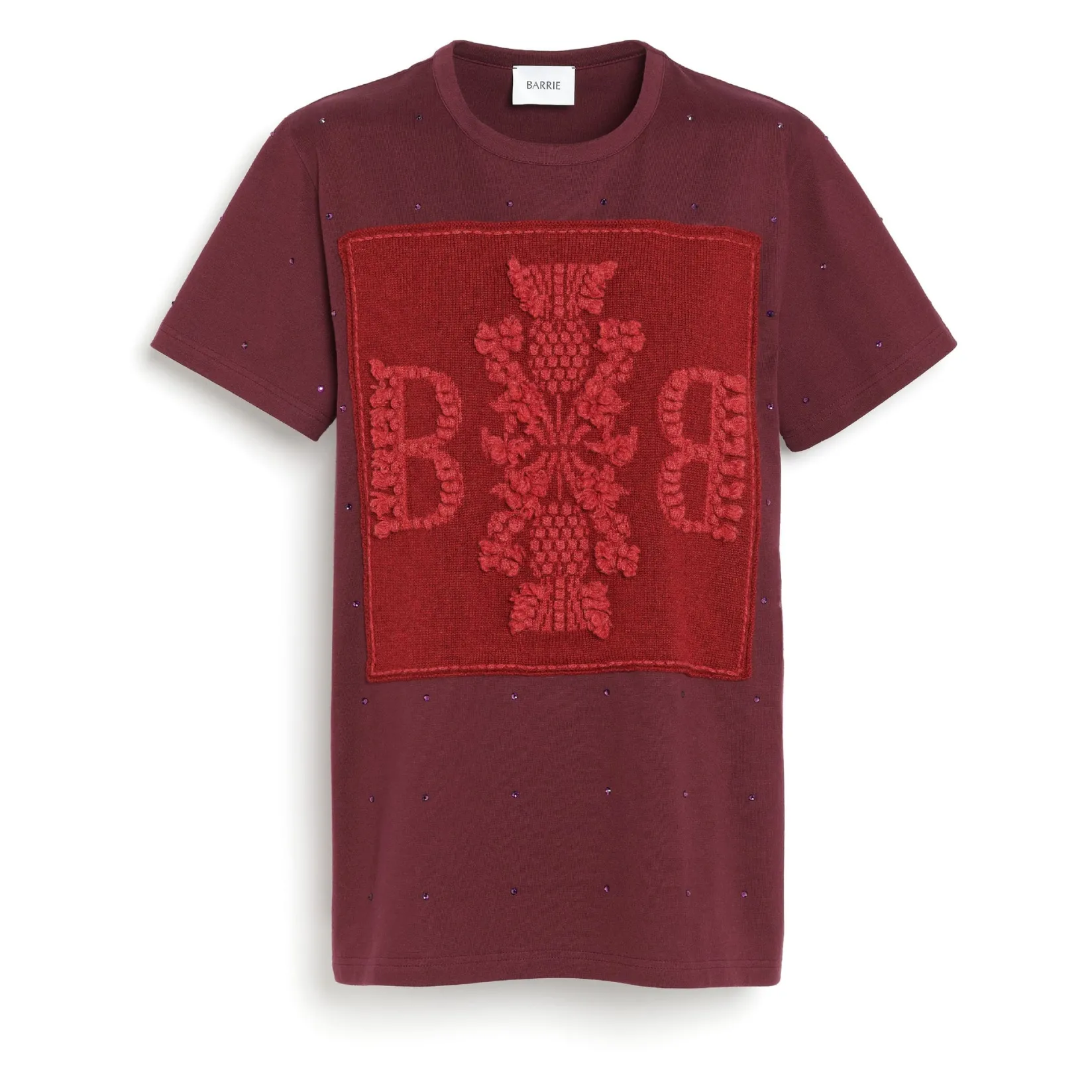Women Barrie Sparkling T-Shirt with logo cashmere patch