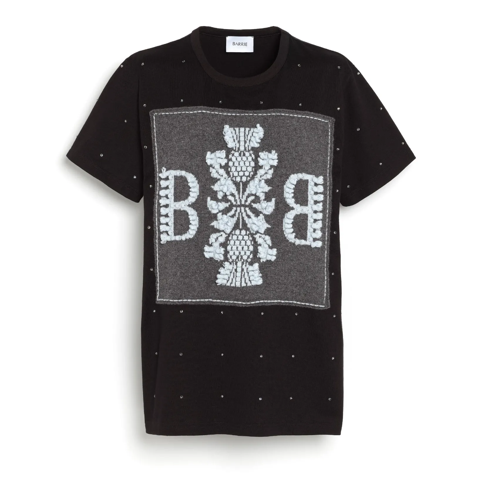Women Barrie Sparkling T-Shirt with logo cashmere patch