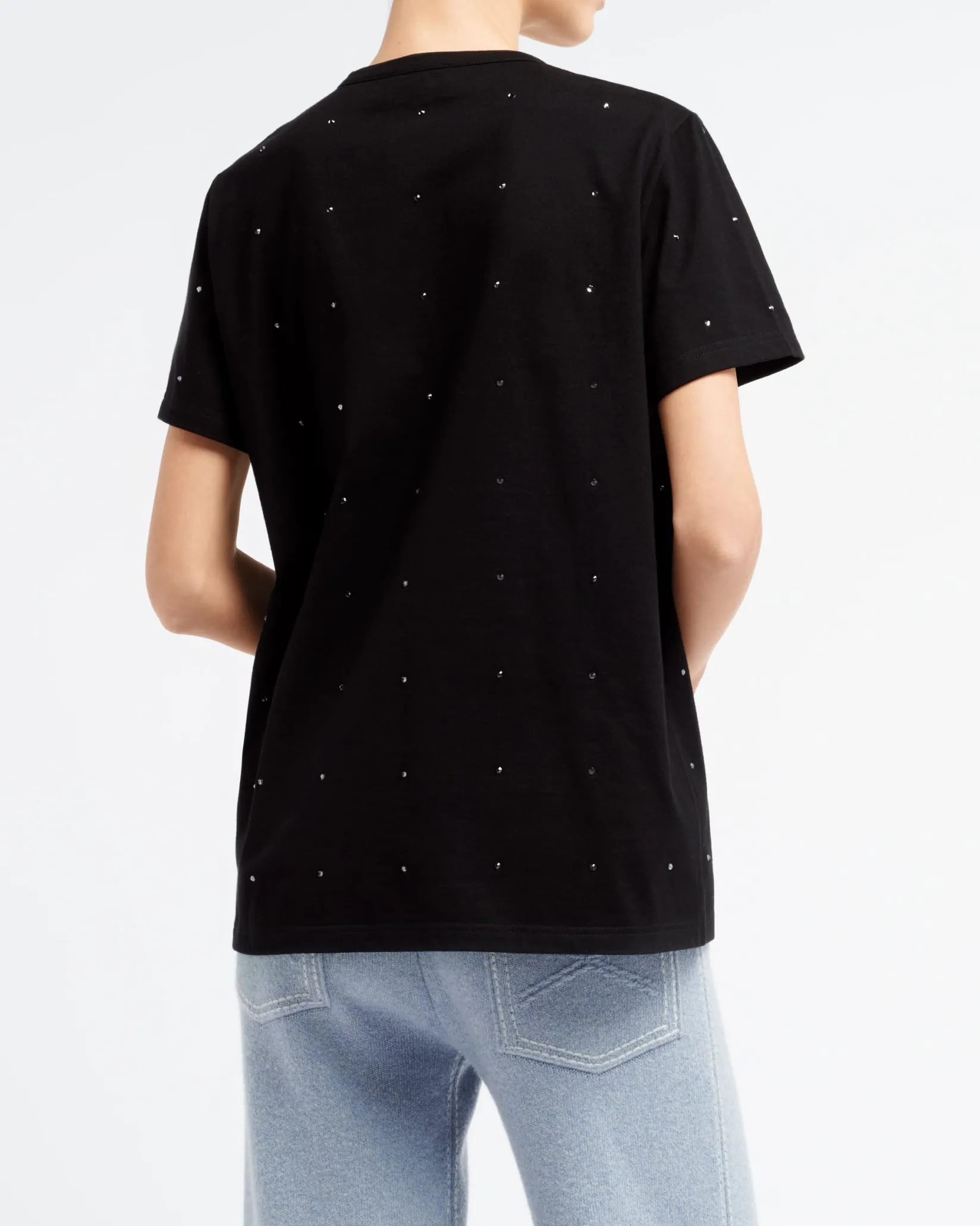 Women Barrie Sparkling T-Shirt with logo cashmere patch
